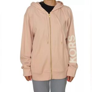 NWT Michael Kors Cotton Blend Hoodie (Unisex) Zip Sweatshirt. Size Medium